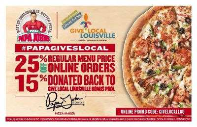 Special Give Local Louisville Papa John&#39;s Promotion - Community Foundation of Louisville ...