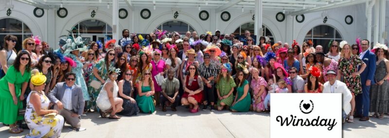 group photo of the 2025 Winsday nonprofit participants along with CFL and Churchill Downs staff.