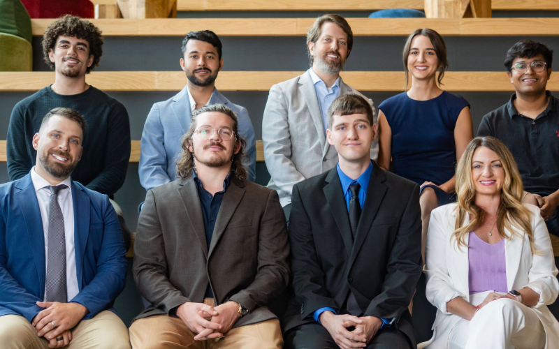 1 - Front Row - Tim Filatreau, Joseph Crepps, Gerhardus Olde Loohuis with Nuks Nootroopics, Megan Hale with DreamMoney Back Row - Zach Fowler (co-founder not pictured - Joseph Chen PhD) with Imprint Bio, Ram Bastola with One Care Portal, Dustin Lyons and Amanda Lyons with Conductly, Nimish Mathur (co-founder not pictured - Sandeep Mathur) with Rebar AI